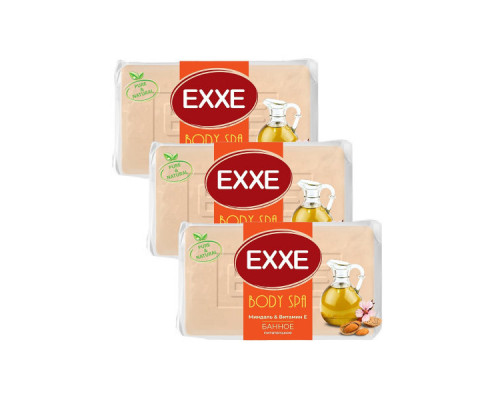 Мыло EXXE BODY SPA БАННОЕ "Миндаль & витамин Е" 1шт*160г  (МИНДАЛЬНОЕ)