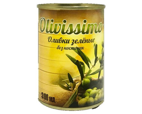 Оливки зеленые без косточки "Olivissimo" 300мл