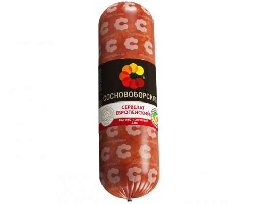 Сервелат "Европейский", (Сосновоборская) . 0,330 гр