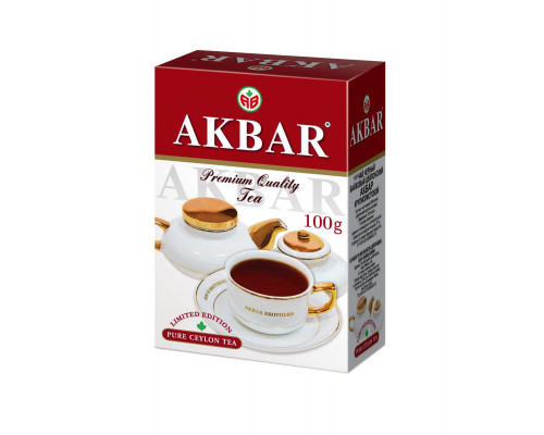 Чай АКБАР черный  крупный лист 100г.
