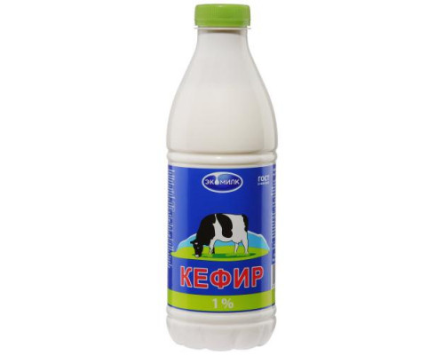 Кефир "Экомилк" м.д.ж. 1 % 930 мл ПЭТ БЗМЖ