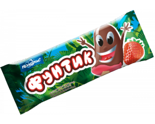 Эскимо "Фунтик" клубничное 12% в шок.глазури ЗМЖ 45г.
