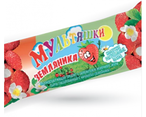 Десерт глазир. Мультяшка с напол клубника 40г сзмж