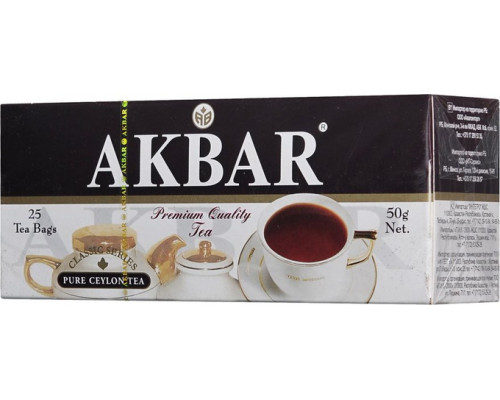 ЧАЙ АКБАР черный классическая серия  25 пак с/я
